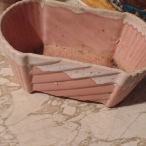 Antique Pink Ceramic Planter